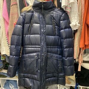 Calvin Klein Midnight Blue Puffer Coat